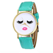 Charger l'image dans la galerie, Vansvar Eyelashes Long Ladies Watch Men's And Women's Watch PU Leather Band Analog Quartz Wrist Watch Women's Watch New#5/22