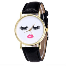 Charger l'image dans la galerie, Vansvar Eyelashes Long Ladies Watch Men's And Women's Watch PU Leather Band Analog Quartz Wrist Watch Women's Watch New#5/22