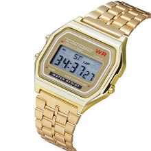 Charger l'image dans la galerie, New Arrival LED Digital Waterproof Quartz Wrist Watch Dress Golden Wrist Watch Women Men digital watch montre homme 2019