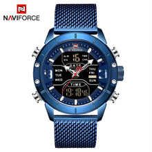 Charger l'image dans la galerie, Naviforce New Top Brand Luxury 9153 Sport Digital Military Male Watch Steel Strap Wrist Watch Relogio Masculino montre homme