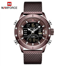 Charger l'image dans la galerie, Naviforce New Top Brand Luxury 9153 Sport Digital Military Male Watch Steel Strap Wrist Watch Relogio Masculino montre homme