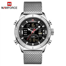 Charger l'image dans la galerie, Naviforce New Top Brand Luxury 9153 Sport Digital Military Male Watch Steel Strap Wrist Watch Relogio Masculino montre homme