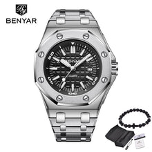 Charger l'image dans la galerie, 2019 Benyar Men Sport Watch Top Luxury Brand Military Reloj Hombre Steel Quartz Watches Waterproof Casual Montre Homme Free gift