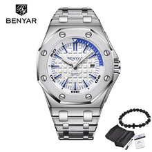 Charger l'image dans la galerie, 2019 Benyar Men Sport Watch Top Luxury Brand Military Reloj Hombre Steel Quartz Watches Waterproof Casual Montre Homme Free gift