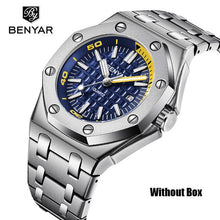 Charger l'image dans la galerie, 2019 Benyar Men Sport Watch Top Luxury Brand Military Reloj Hombre Steel Quartz Watches Waterproof Casual Montre Homme Free gift