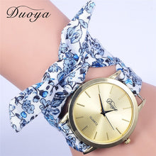 Charger l'image dans la galerie, Fashion Women's Flower Star Bow Wristwatch Scarf Band Party Casual Watch relogio feminino Montre Femme Women Gift 328