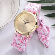 Charger l'image dans la galerie, Fashion Women's Flower Star Bow Wristwatch Scarf Band Party Casual Watch relogio feminino Montre Femme Women Gift 328
