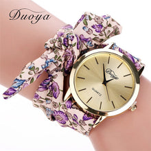 Charger l'image dans la galerie, Fashion Women's Flower Star Bow Wristwatch Scarf Band Party Casual Watch relogio feminino Montre Femme Women Gift 328